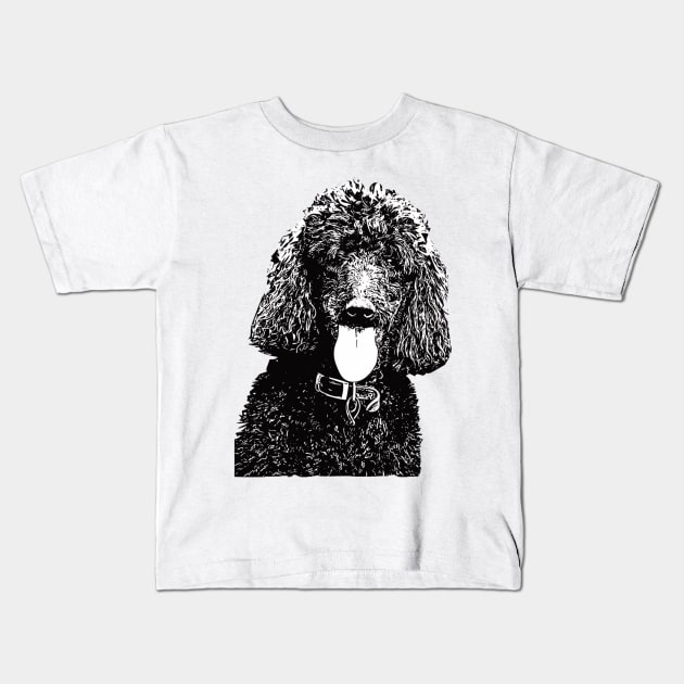 Standard Poodle Kids T-Shirt by DoggyStyles